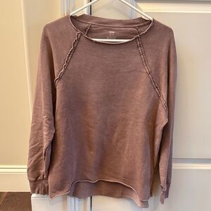 Womens Aerie Dusty Rose Distressed Sweatshirt XS